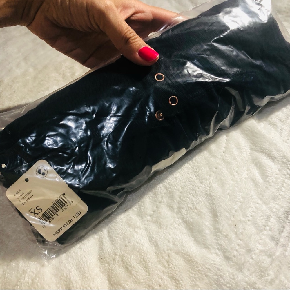 free people sloane bodysuit in black - Picture 7 of 8